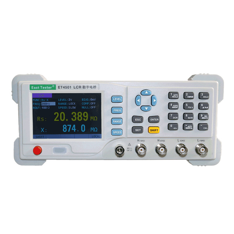 Bench LCR Meter Capacitance Inductance Measurement 100KHz Continuous Adjustable