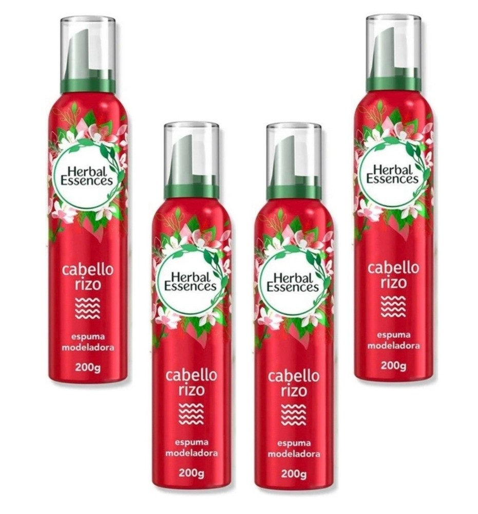 4 Pack Herbal Essences Curl Boosting Mousse 200g Cabello Rizo
