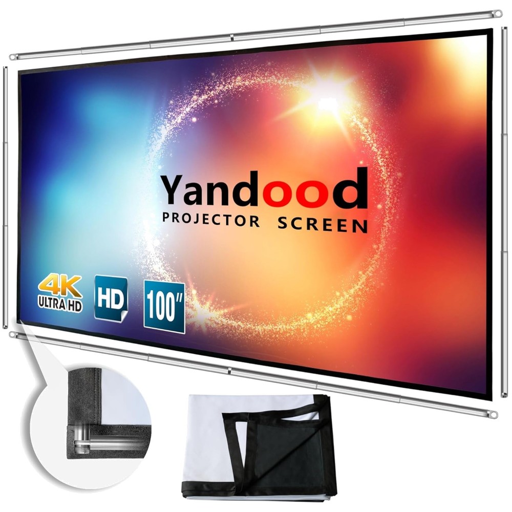 Foldable Projector Screen with Stainless Frame