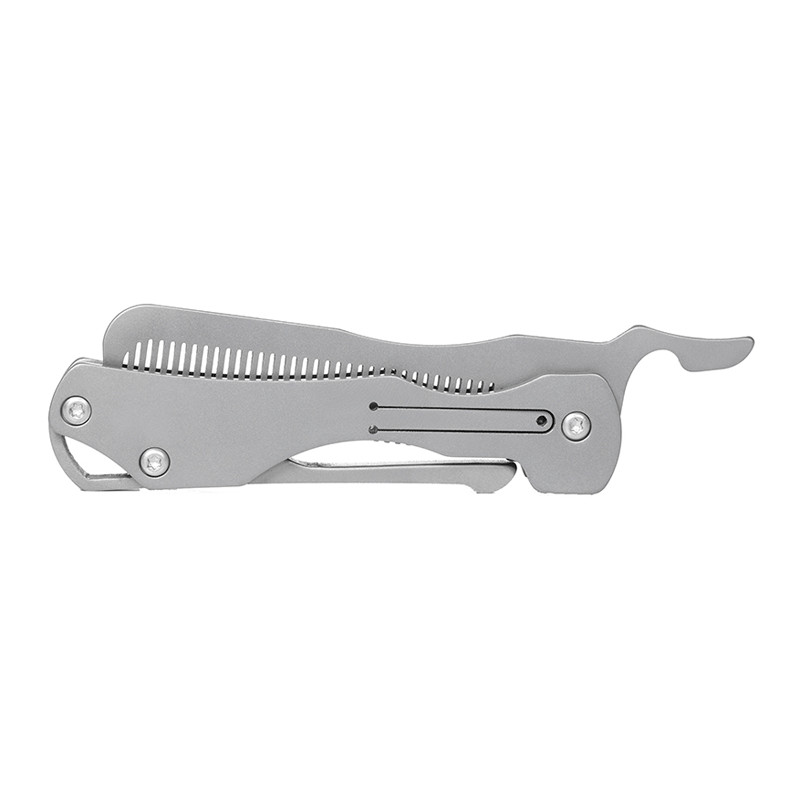 Titanium Folding Comb for Beard & Hair Styling | EDC Pocket Multi-Tools Gift