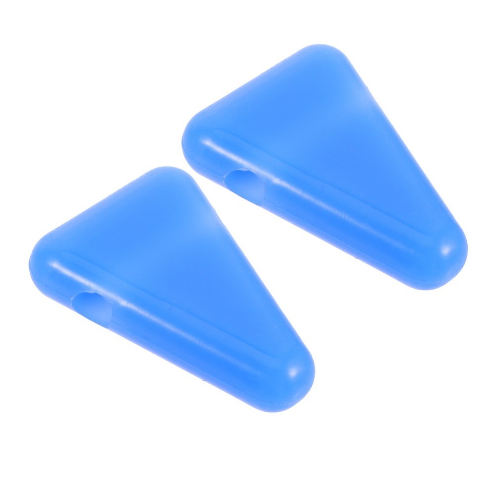 2 Pcs Tuning Fork Forks Healing Triangle Silicone Base Holder Block