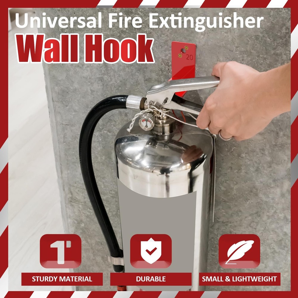4 Pack Fire Extinguisher Mounts & Brackets, Fire Extinguisher Wall Hook Holde...