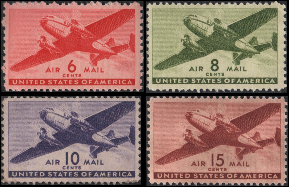 US #C25-C28 MH