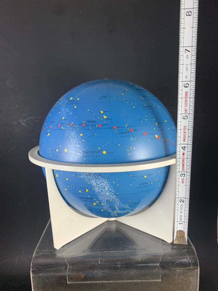 Vintage MCM Replogle Celestial Desk Globe Star Sky Constellations EUC Zodiac