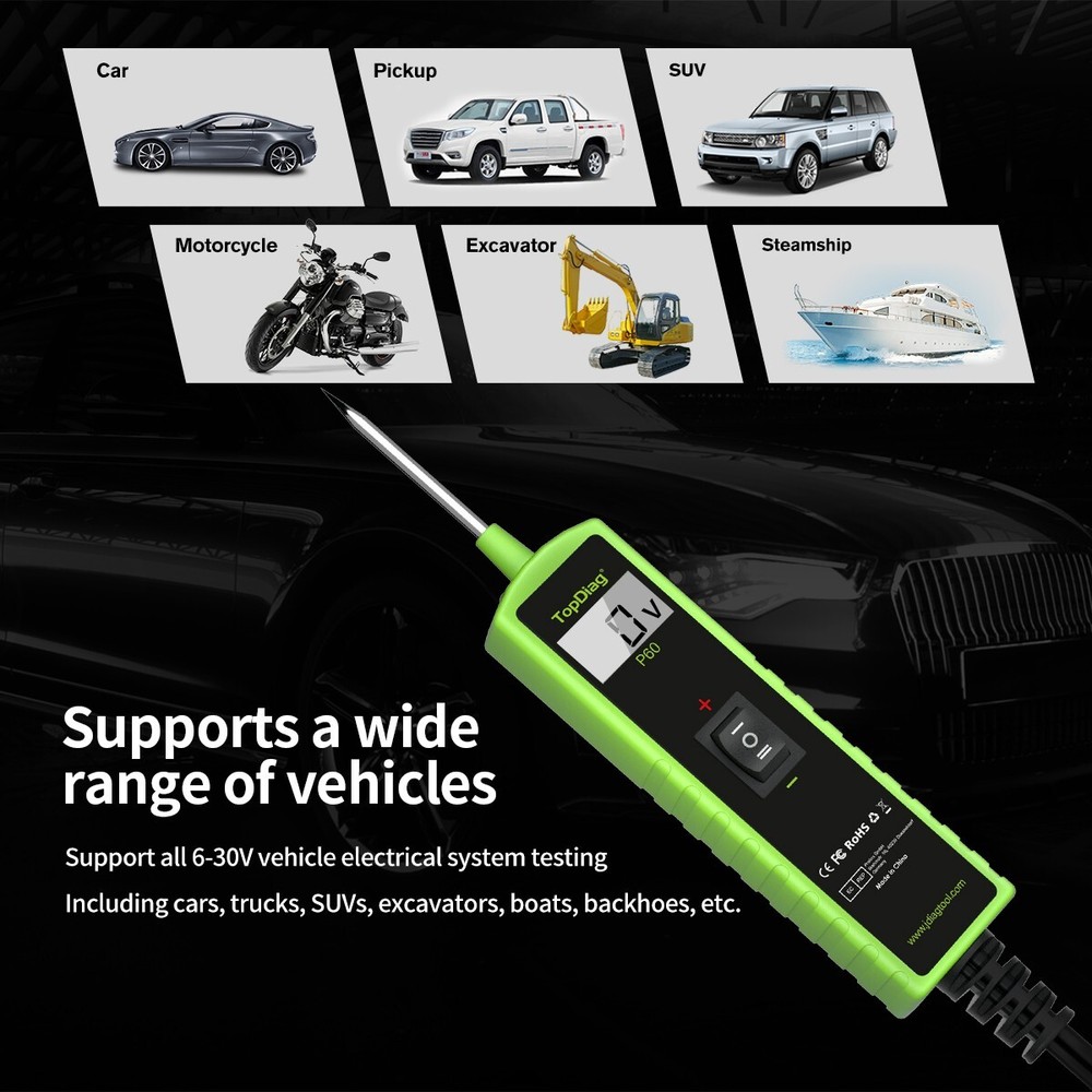 TopDiag P60 Electrical Circuit Tester help solve Automotive electrical problems