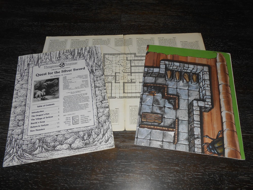 Quest for the Silver Sword AD&D D&D 2e Dungeon Dragon (missing standees)