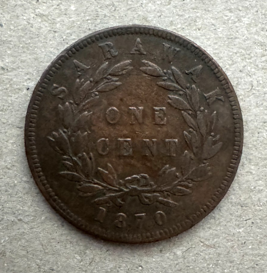 Sarawak, 1 Cent, 1870, KM#6