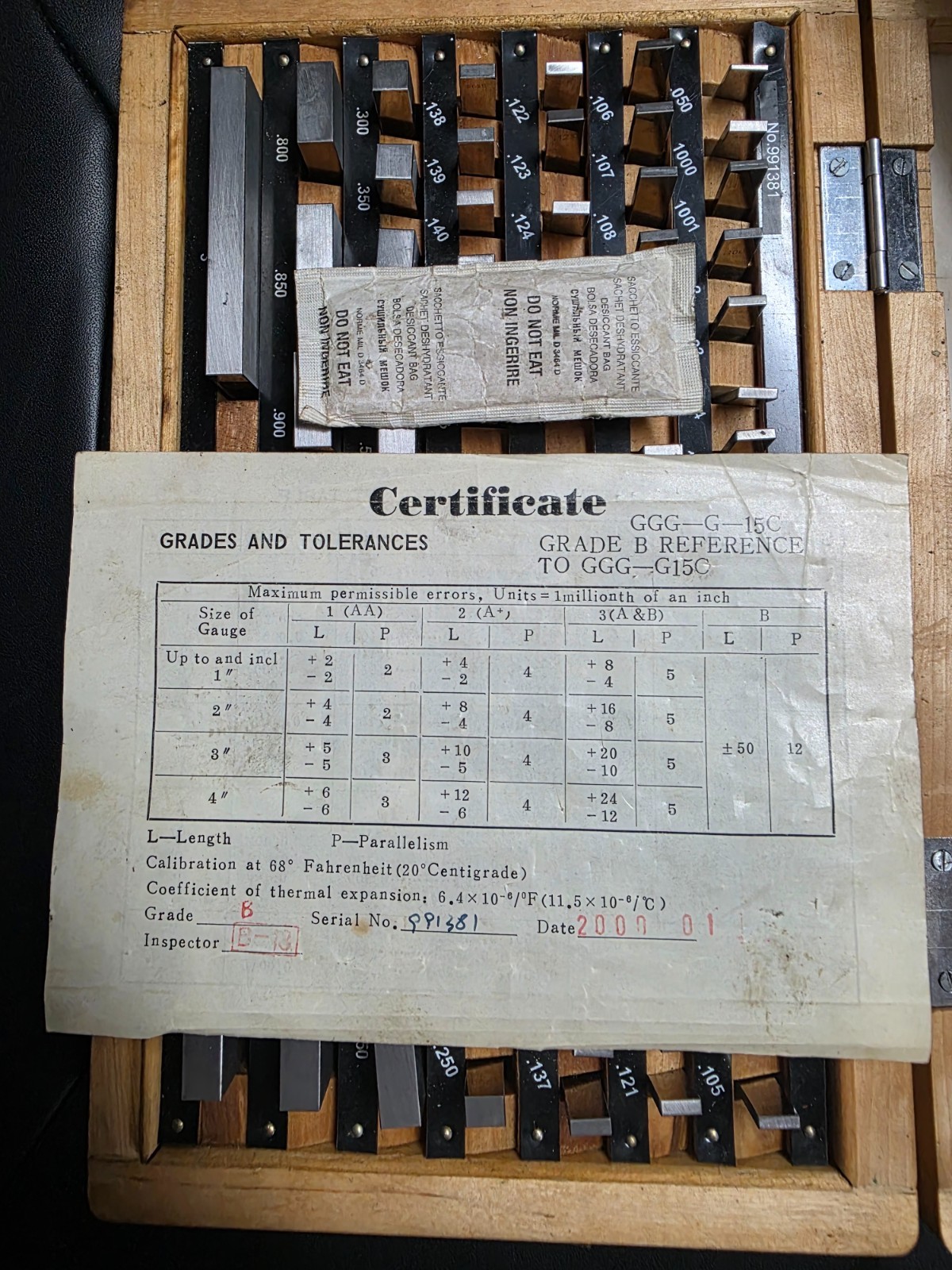 Precision 81-Piece Steel Gauge Block Set, Grade B Accuracy, Corrosion-Resistant,