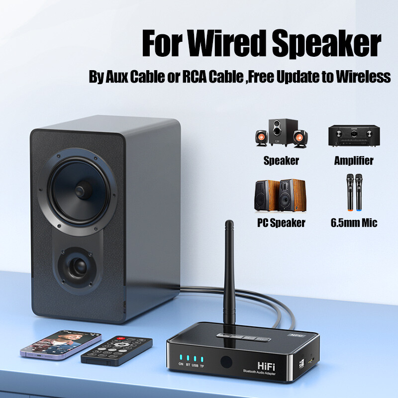 Wireless AUdio Adapter NFC Bluetooth Receiver 3.5mm/USB MMC MP3 Player/6.5MM Mic