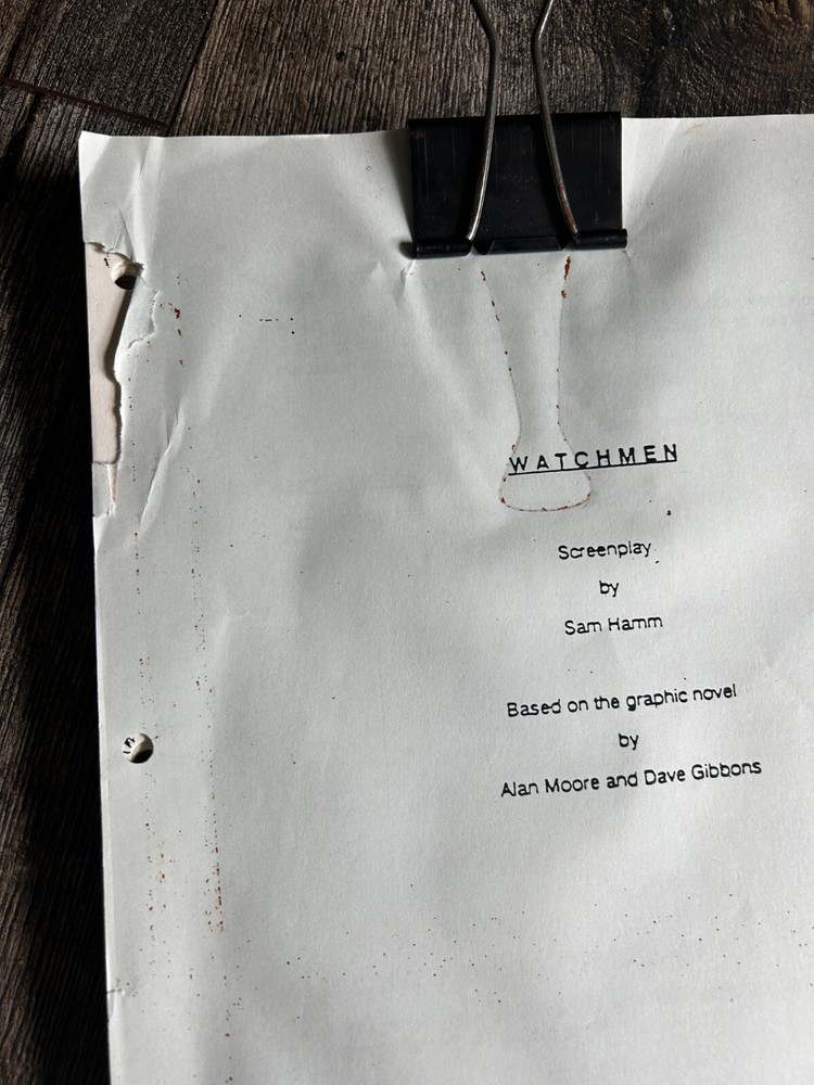 WATCHMEN Script Movie Screenplay Sam Hamm 1stDraft 1988 missing 1st pg DC Comics