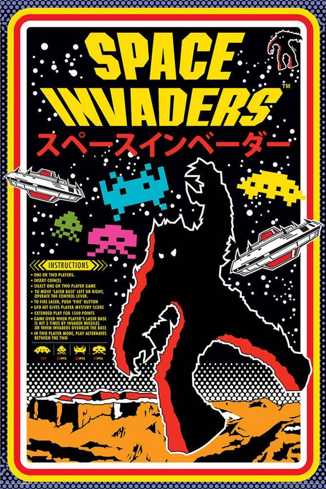 Space Invaders Video Game Poster - 24" x 36"