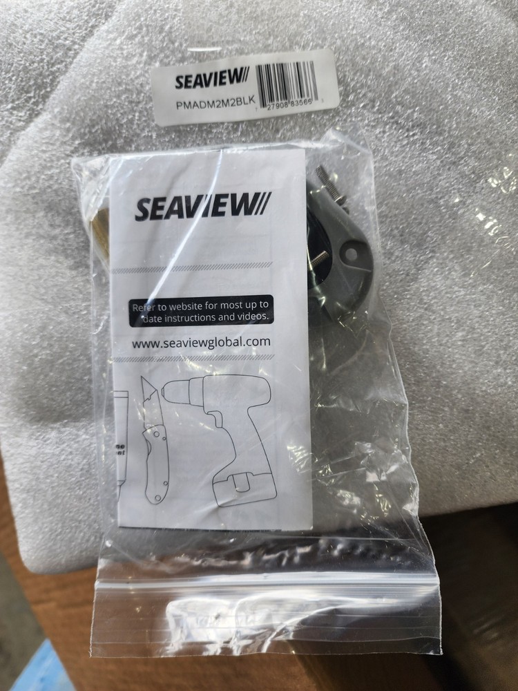 Seaview PMADM2M2BLK Black Pre-Drilled Dual Mount for 4.5' Open Array Radar