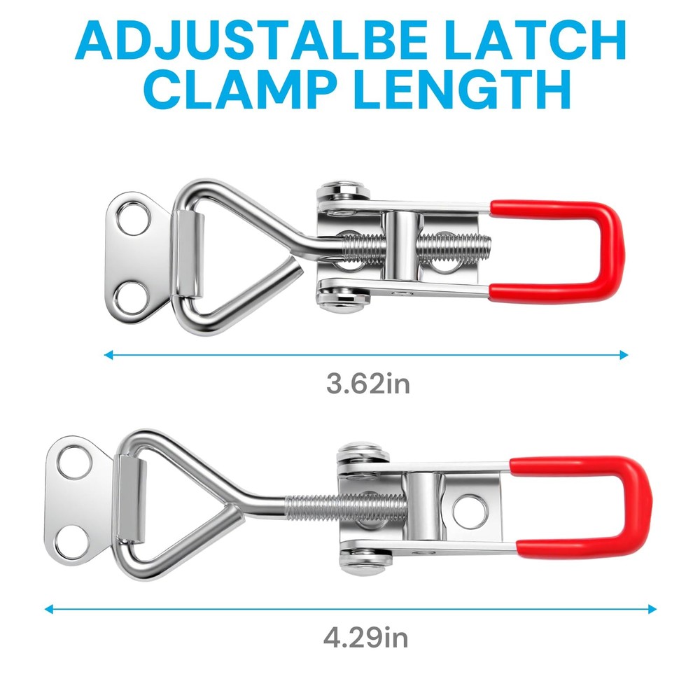 pwkauka 6 Pack Toggle Latch Clamp 4001, Adjustable Quick Release Pull Red