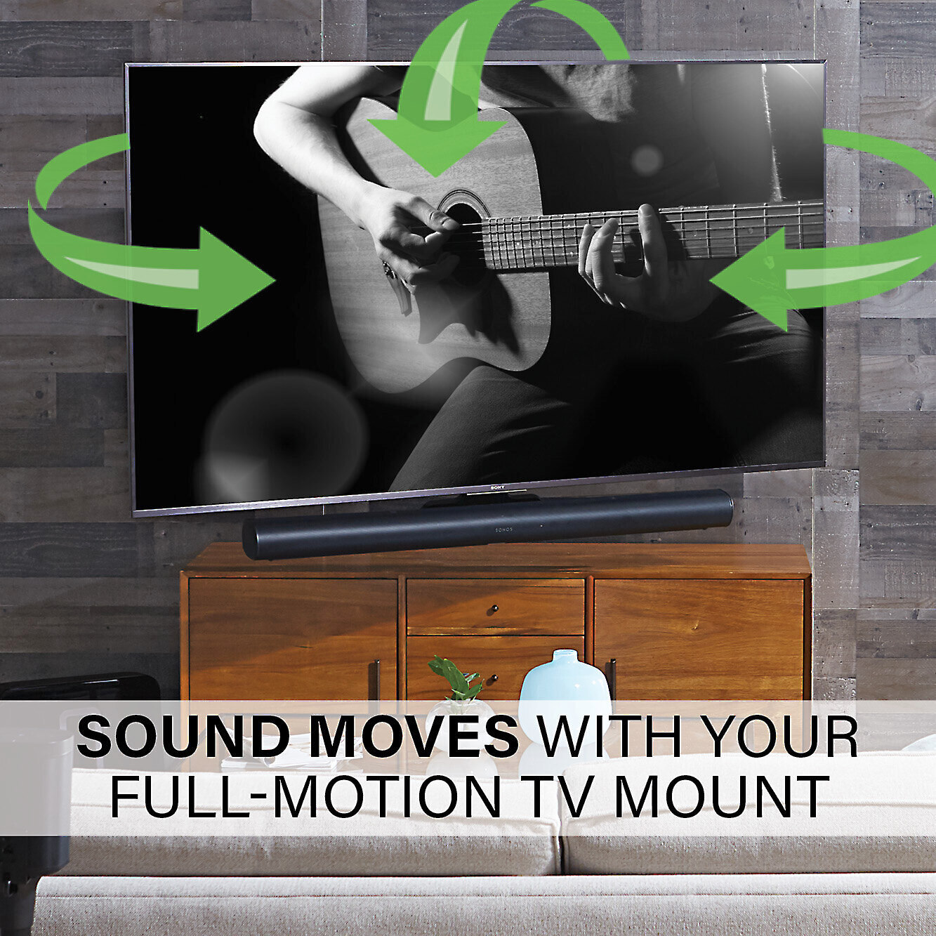 Sanus WSSATM1-B2 Extendable Soundbar TV Mount for Sonos Arc