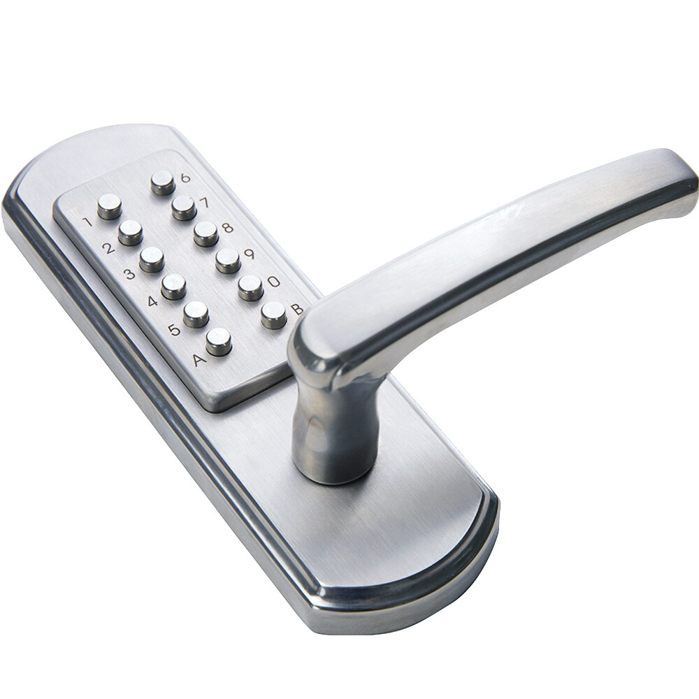Keyless Door Lock Mechanical Push Button Digital Keypad Entry Security Door Knob