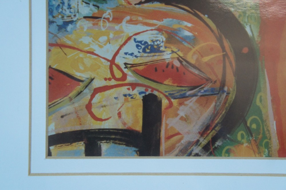 Vintage Expressionist Promiscuous Signed Print & Drawing Sketch 22"