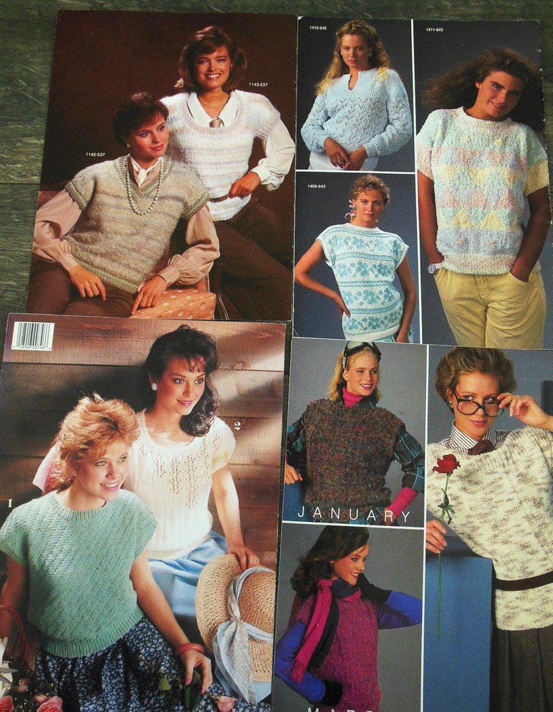 Knitting Patterns- Over 125 Designs Women's Sweaters, Leaflets & Single Patterns