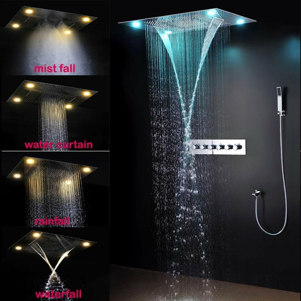 23" x 31" Luxurious LED Shower System with 4 Types & Remote Control