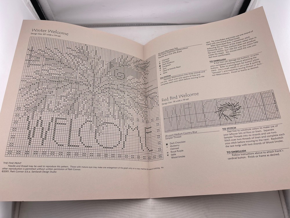 Sam Sarah Design Studios Counted Cross Chart - Winter Welcome