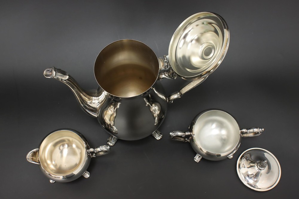 Victorian Vintage 3 Pc Silverplate Tea or Coffee Set, IS Co. #54945