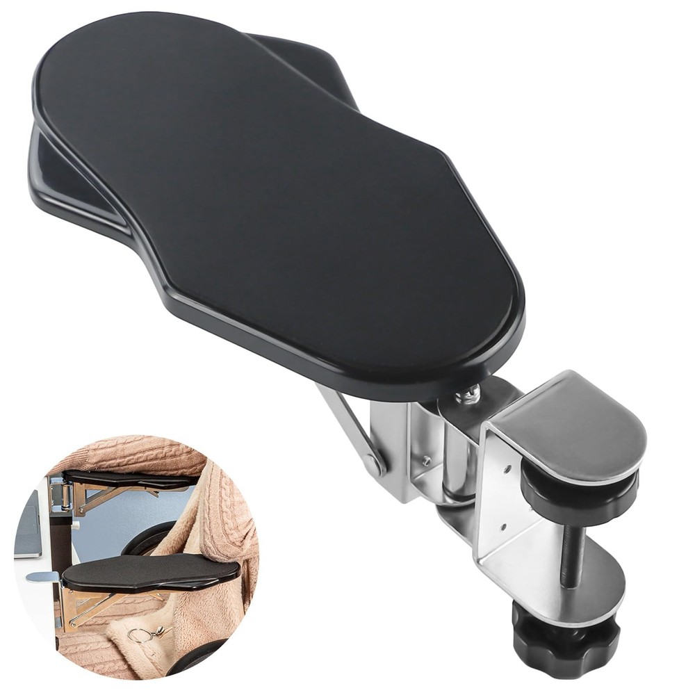 Ergonomic Foldable Elbow Rest for Computer Desk Adjustable Rotating Desk Exte...