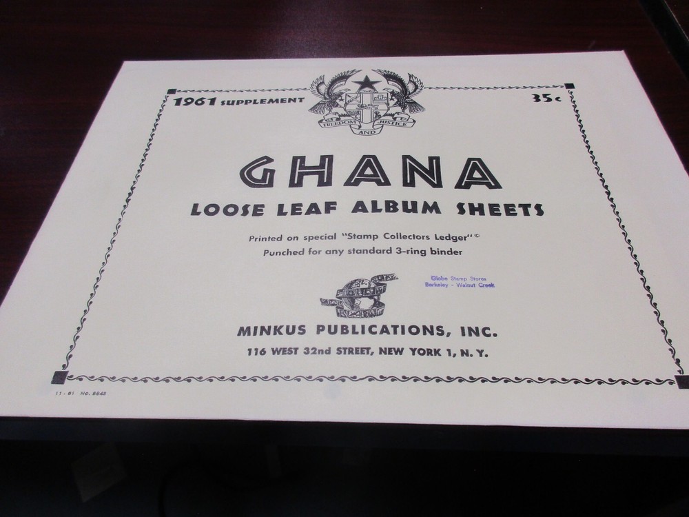 "MINKUS"1961  SUPPLEMENT GHANA  W/FREE SHP.
