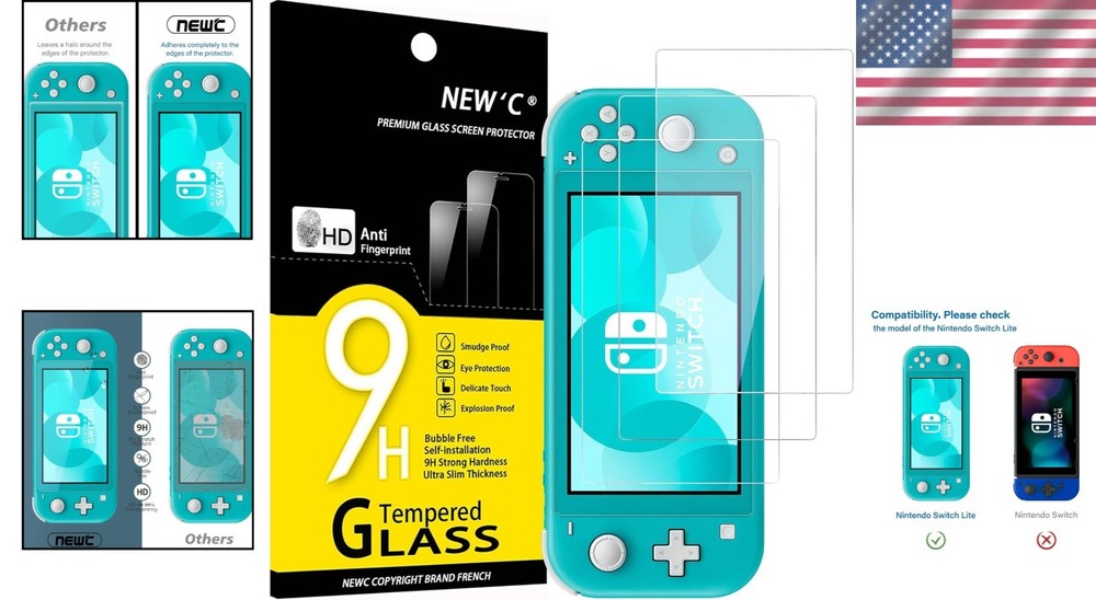 Brand New Nintendo Switch Lite Screen Protector 3 Pack