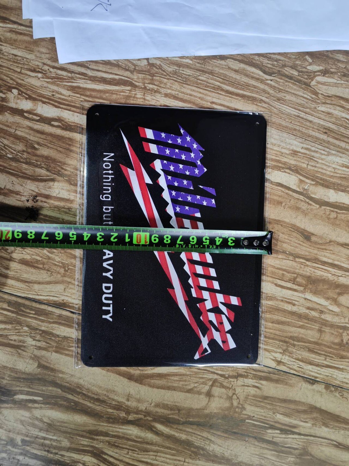 Milwaukee Tools American Flag Red White And Blue Metal shop sign 8-in X 5.5 in