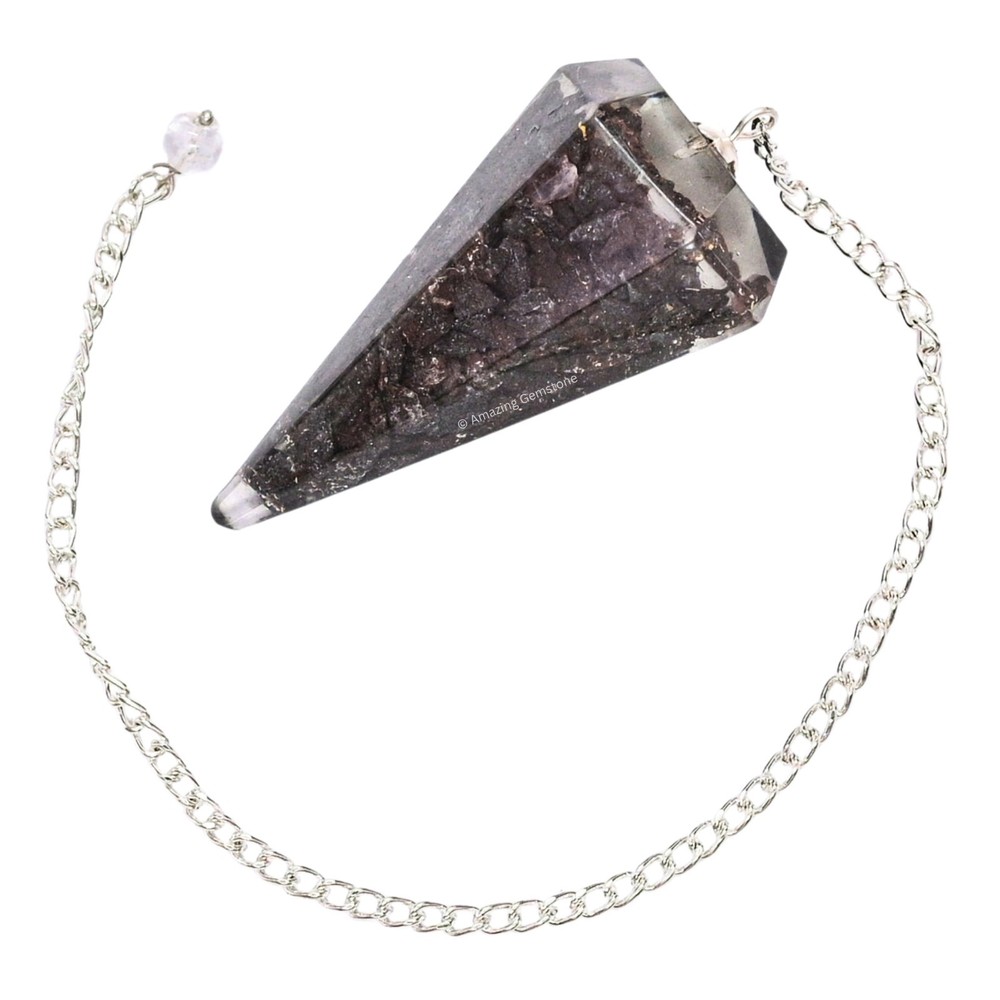 Hematite Orgone Crystal Pendulums
