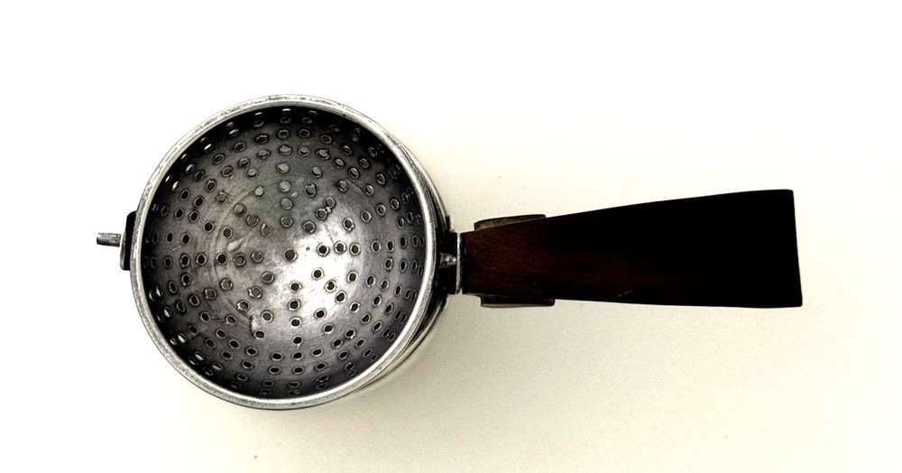 SPRATLING Sterling Silver Tea Strainer with Drip Tray