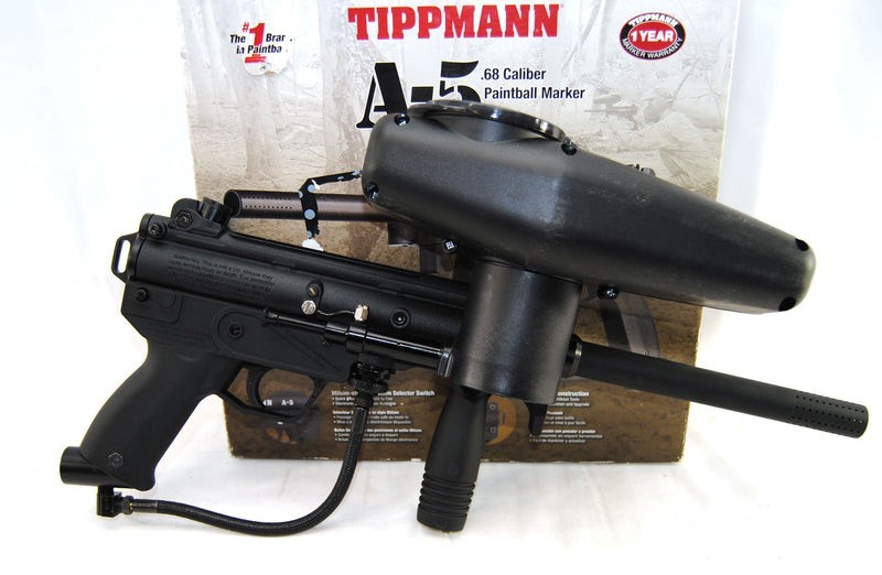 Used Tippmann A-5 Basic Paintball Marker Mechanical Gun Black