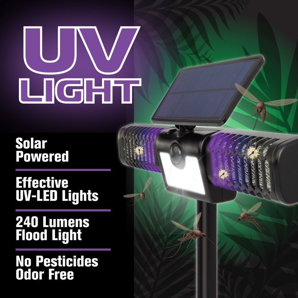 Bell + Howell Monster Solar Floodlight Zapper 2-in-1 Floodlight and Bug Zapper