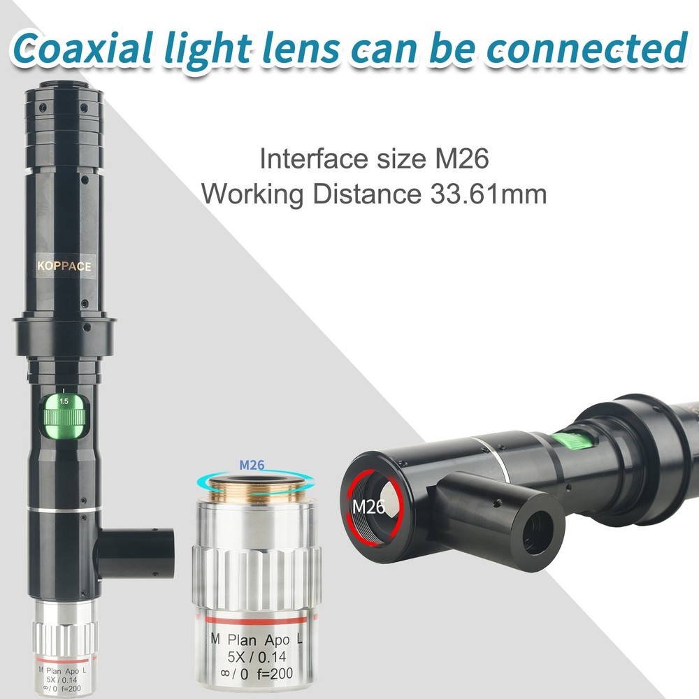 5X Infinite far Long Working Distance Metallographic Microscope objective