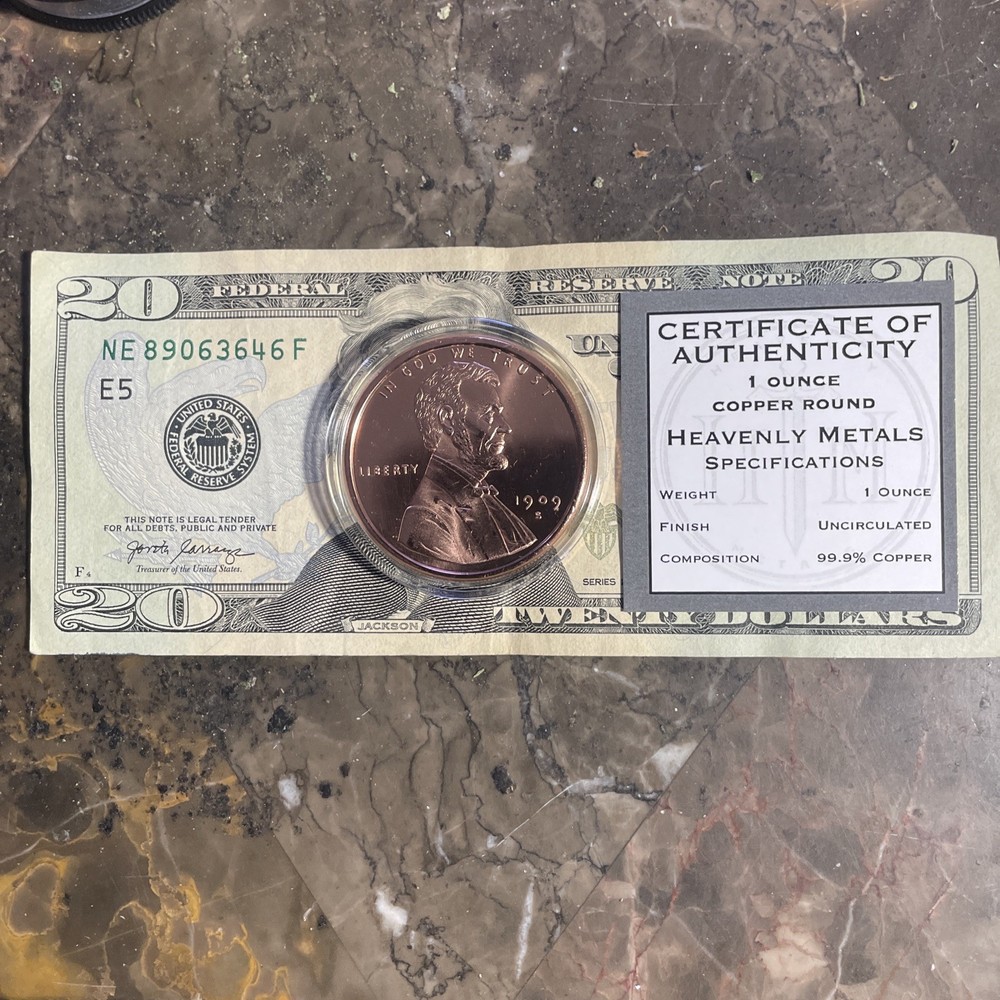 Big Copper Penny. One Ounce