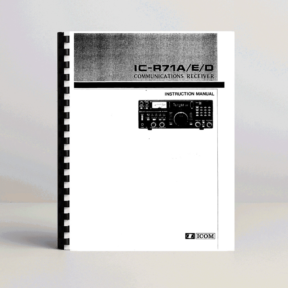Icom IC-R71A Instruction manual