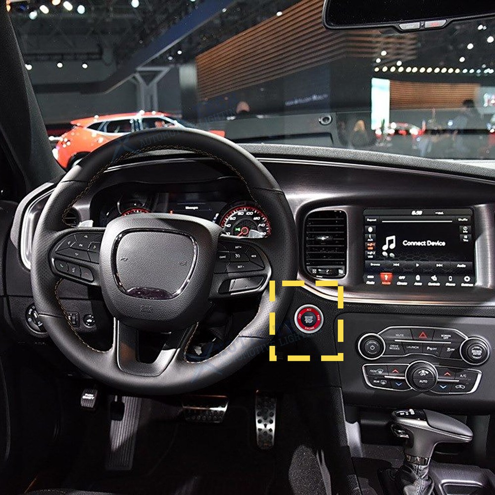 Engine Start Stop Button Cover Trim Ring For Dodge Charger Challenger Durango
