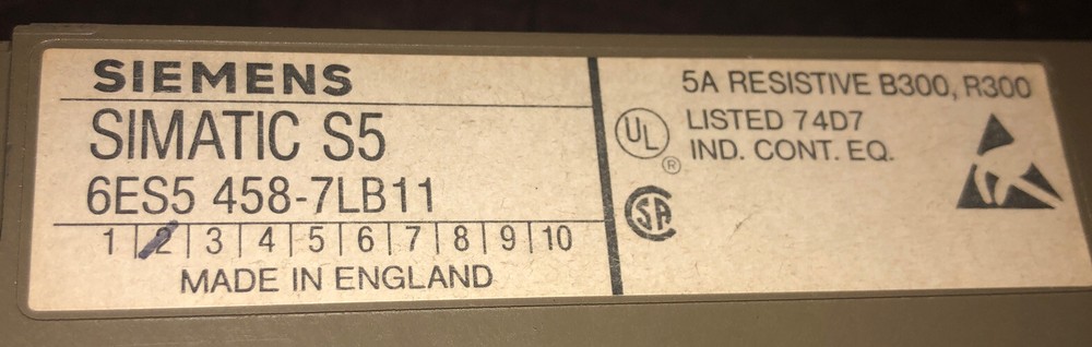 Siemens SIMATIC S5 Relay Output Module 6ES5 458-7LA11