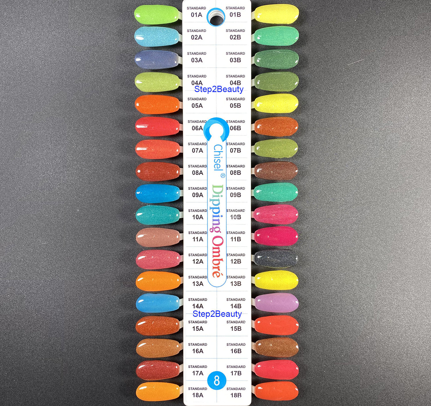 Chisel Nail Art 2 in 1 Acrylic & Dipping Powder 2 Oz - Glow 8