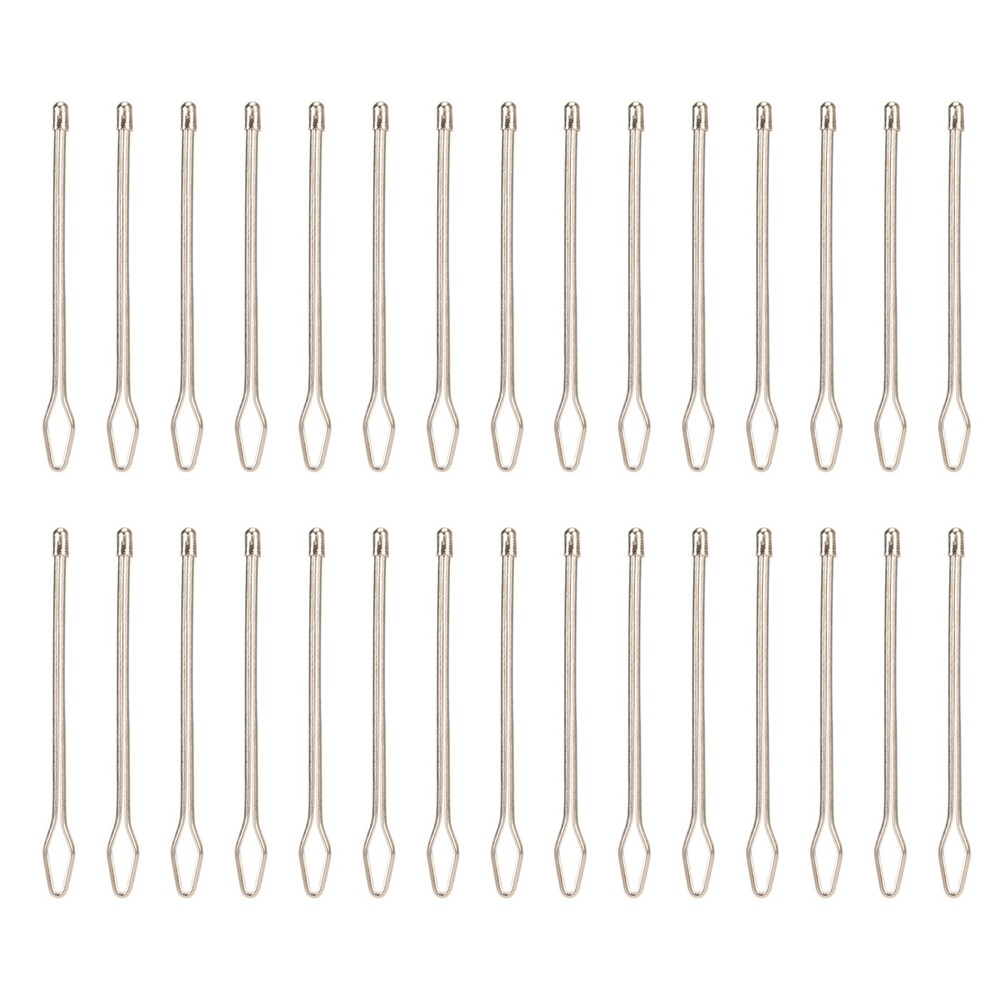 30pcs Drawstring Needle Threader Easy Pull Rust Protection Elastic Threader