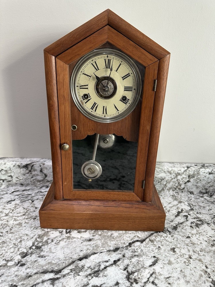 Antique Clock With Shelf