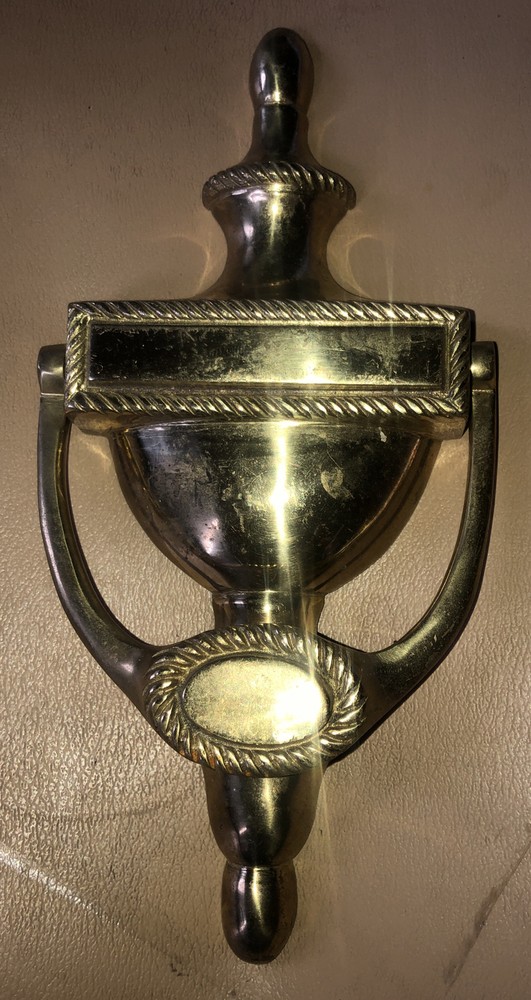SOLID BRASS DOOR KNOCKER 7 1/2”GEORGIAN