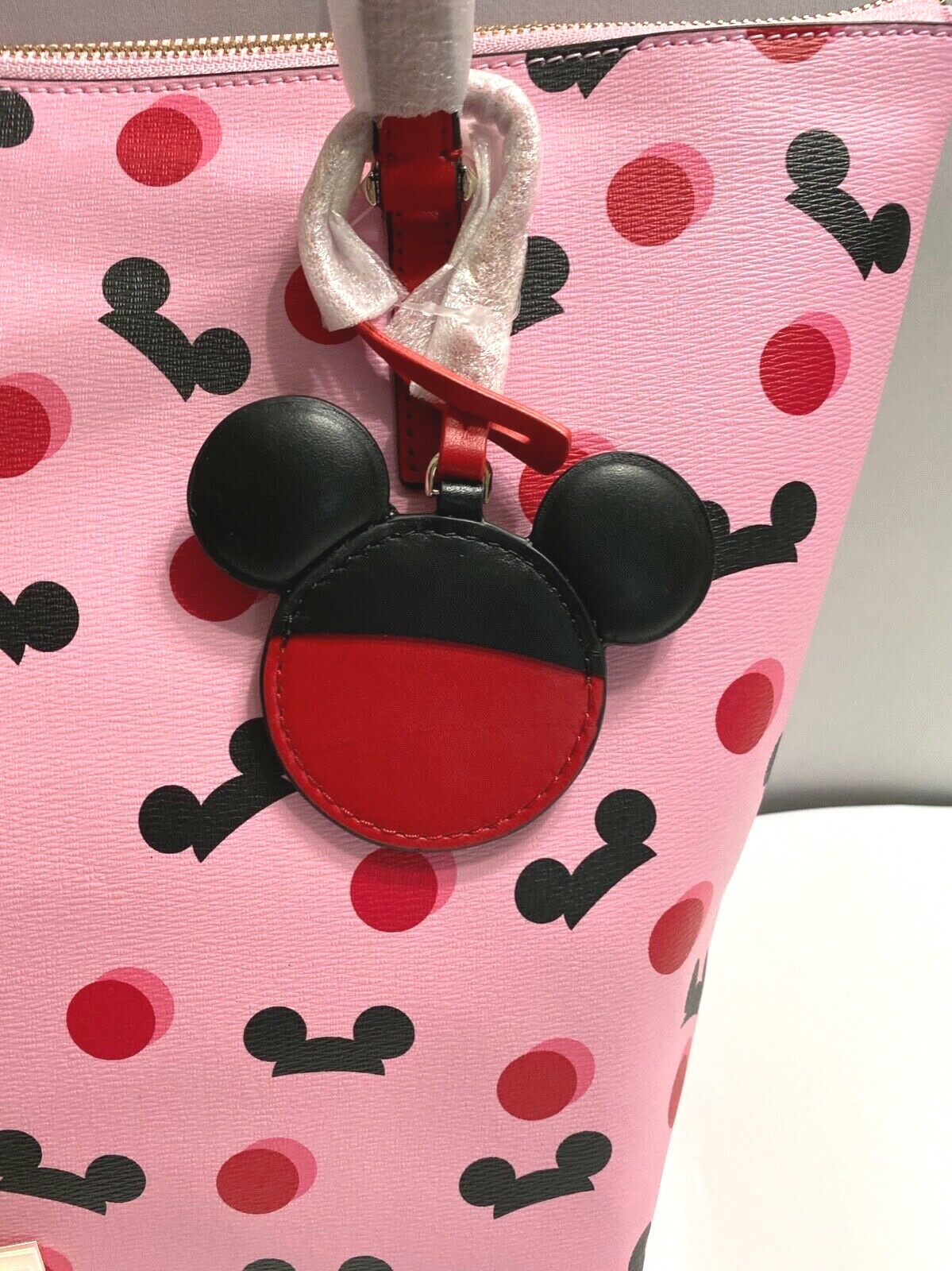 NWT! GENUINE Disney Parks Kate Spade~Mickey Mouse Pink Ears Hat Tote ACTUAL BAG