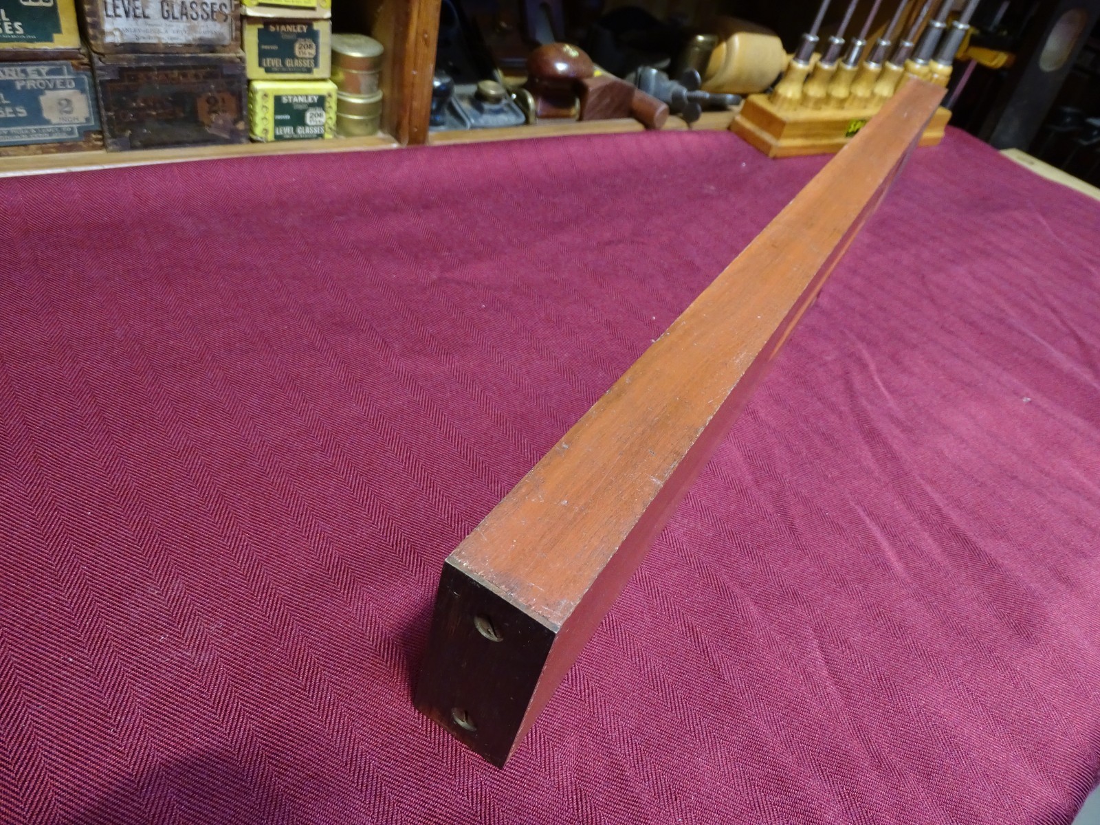 Disston 28" Plumb and Level No. 16 Adjustable, Original Finish, Paper Label