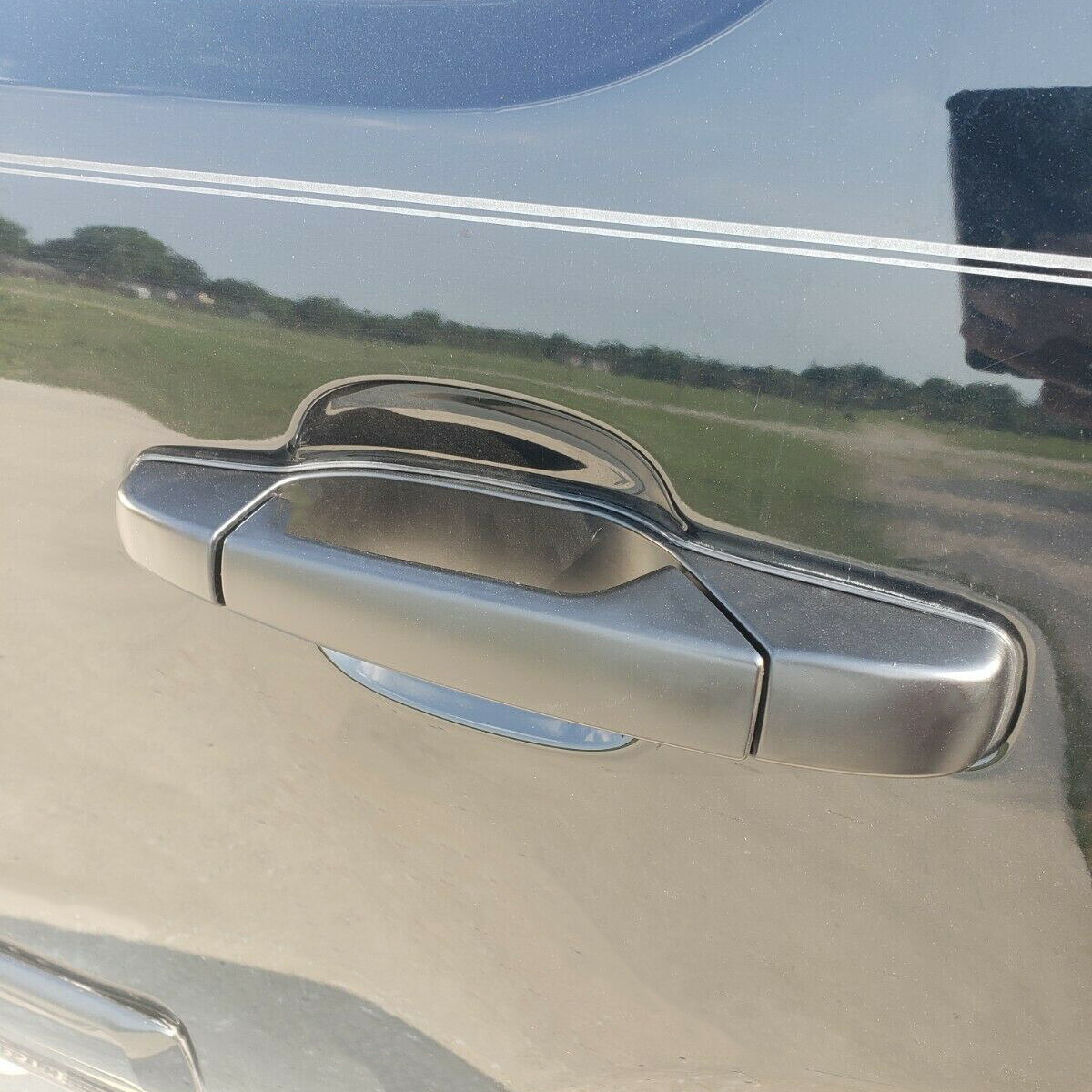 Set of 4 Door Handle Black Front & Rear For Chevy GMC Tahoe Yukon Sierra 07-14