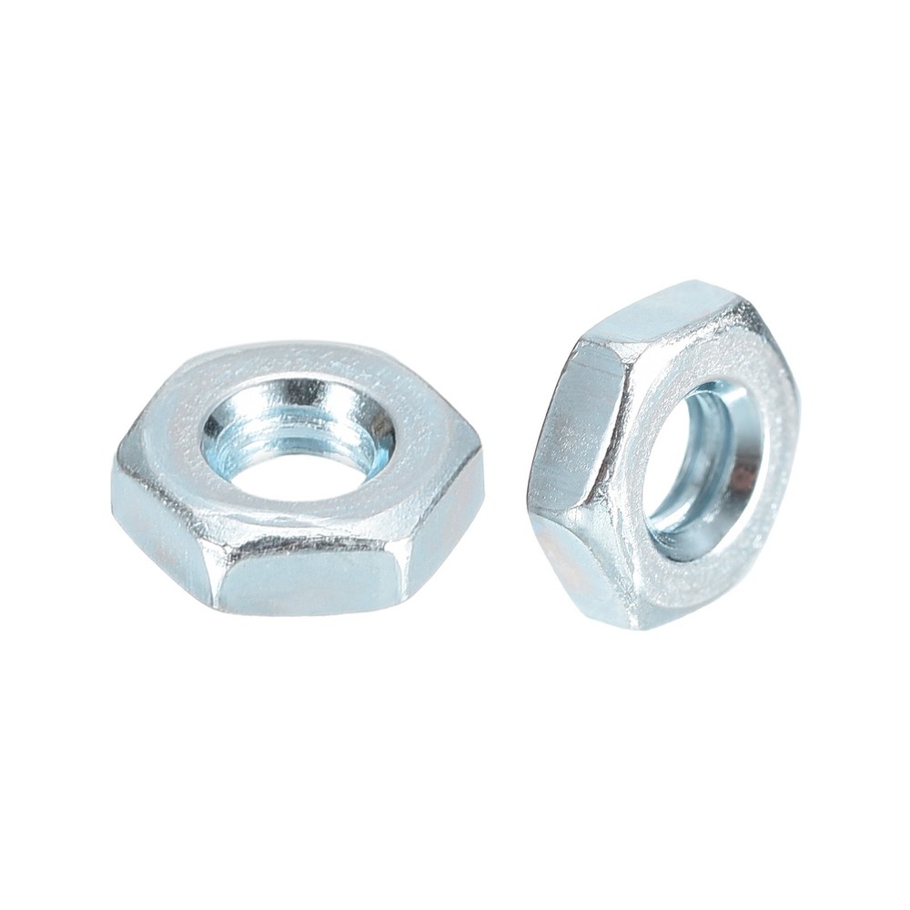 Hex Nuts (#10-24) 100Pcs Carbon Steel Coarse Thread Silver