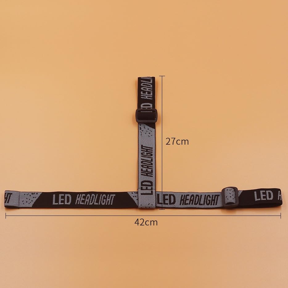 RecDec 4 Pack Headlamp Strap Replacement Headband Head Lamp Elastic Black