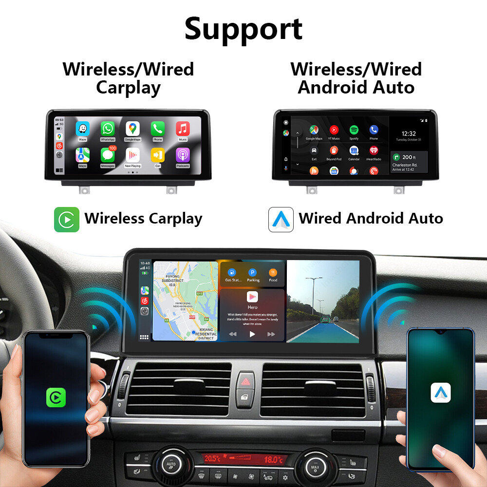 For BMW X5 E70 X6 E71 CIC 2011-2013 10.25'' Android Auto CarPlay Car TouchScreen