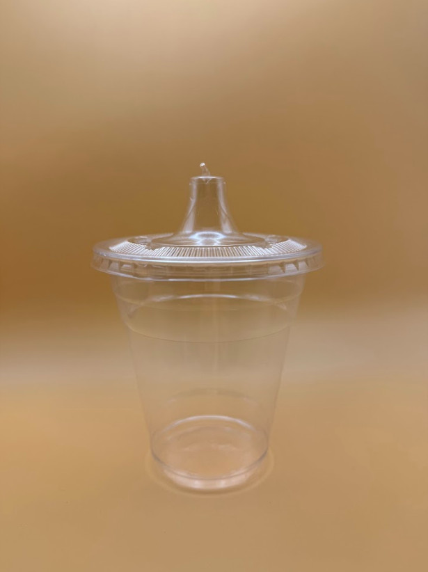 24oz Clear PET Disposable Cups with Lids
