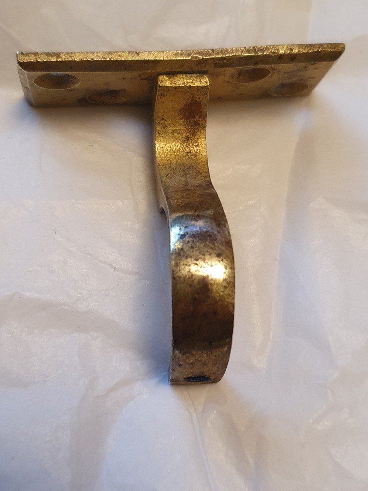 Victorian Solid Brass Curtain Pole Brackets