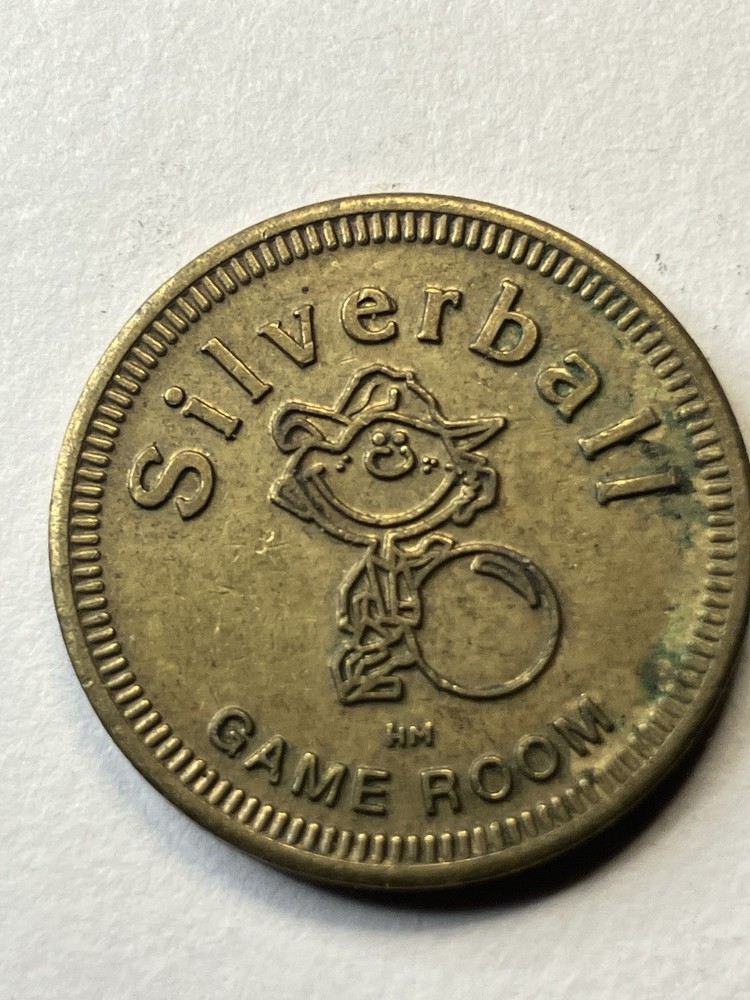 Vintage Silverball Arcade Token #ud1